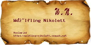 Wölfling Nikolett névjegykártya