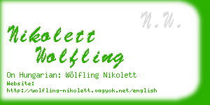 nikolett wolfling business card